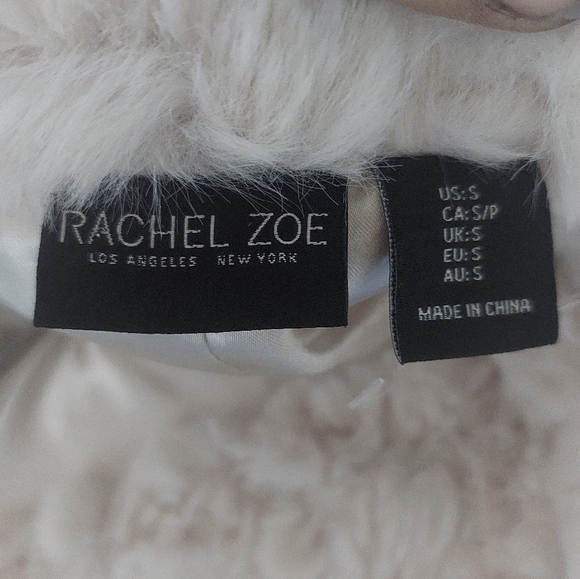 Rachel Zoe Faux Fur Cream Color Vest Size Small NWNT - Picture 2 of 13